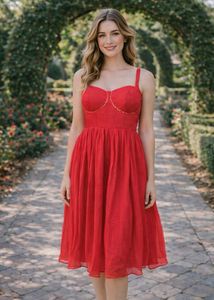 Retro Red Party Dress
