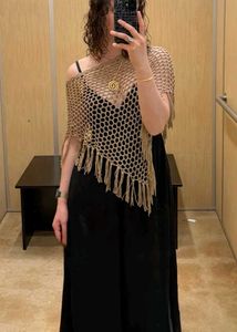 Boho Crochet Net Poncho