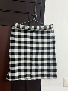 Chic Gingham Print Mini Skirt