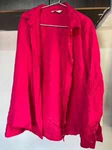 Hot Pink Button-Down Shirt