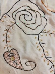 Elegant Peach Kurta Set with Intricate Embroidery