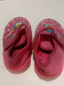 Cute Pink Baby Slippers