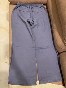 Denim Wide-Leg Casual Pants