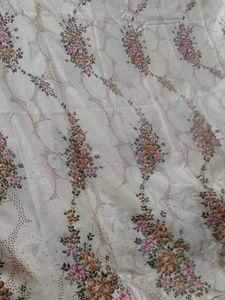 Elegant Floral Print Dress Material