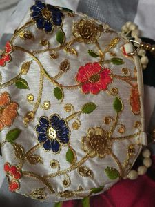 Embroidered Clutch Bag
