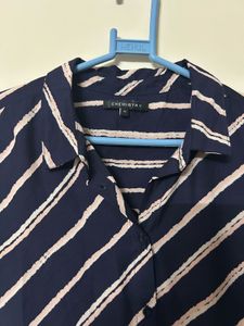 Chic Striped Button-Up Sleeveless Top