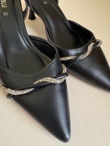 Heels with Rhinestone Detail