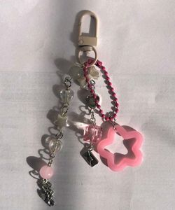 Pink Mail Charm Keychain