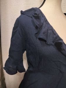 Korean Ruffled Wrap Mini Dress