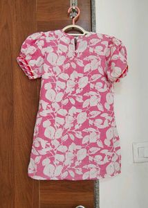 Girls Pink &amp; White Kurta Sharara Set (8-10years)