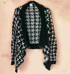 Houndstooth Knit Cardigan