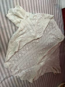 Elegant Cream Knitted shrug
