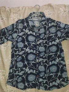 Floral Print Button-Down Top