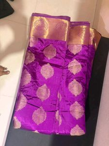 Vibrant Purple Banarasi Silk Saree