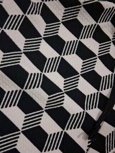 Monochrome Geometric Print Shorts