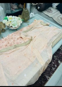 Beautiful Peach Kurta Set with Dupatta