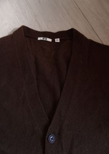 Uniqlo Brown Knit Cardigan Sweater