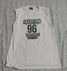 White 'Dynamic Running' Graphic Tank Top