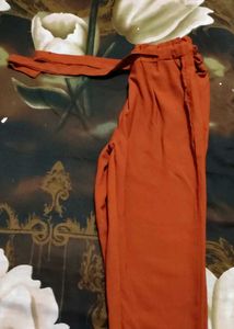 Chic Rust-Colored Trousers