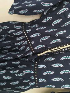 Navy Blue Printed Co ord Set