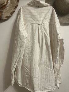 Westside Oversized Striped Button-Up Shirt