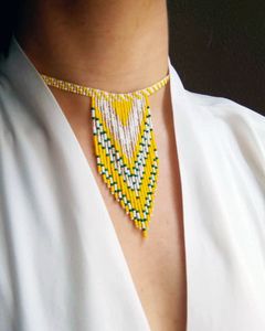 Vibrant Beaded Choker Necklace