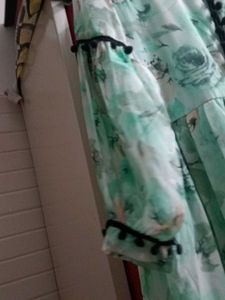 🎀DREAMY MINT FLORAL LONG FROCK 🌸✨