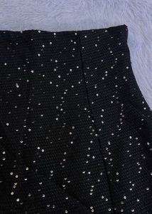 Sparkly Black Mini Skirt