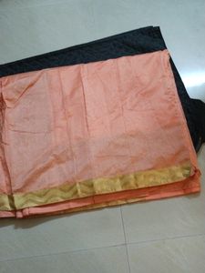 Silk Cotton Saree With Blouse
