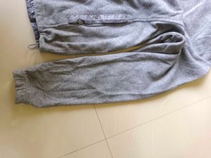 Grey Zip-Up Fleece Jacket
