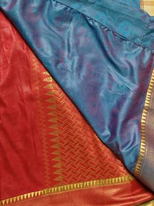 Blue Silk Saree with ready blouse