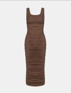 Ruched Bodycon Midi Dress