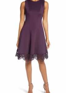 Plum Purple Donna Ricco A Line Dress