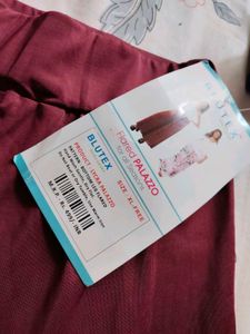 Bluetex Lycra Palazzo Pants in Maroon