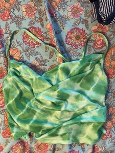 Green Tie-Dye Cami Top