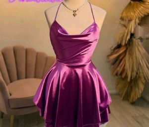 Satin Halter Neck Mini Dress