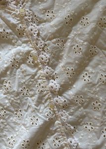 Cream Broderie Anglaise Top