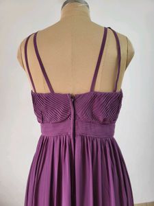 Elegant Purple Halter Neck Maxi Dress