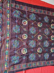 Embroidered Dupatta with Mirror Work