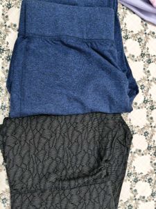 set of 2 Stylish Blue & Black Pants