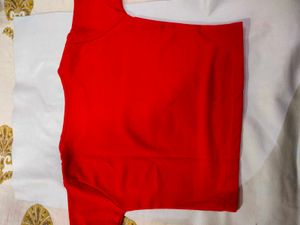 A Bright Red Crop Top (Boxy Fit)