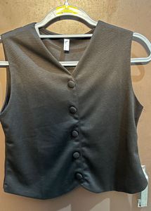 Chic Brown Sleeveless Vest Top