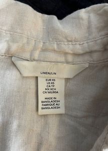H&amp;M Classic Linen Blend Button-Up Shirt