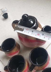Unique Ceramic Teapot and Cups Set