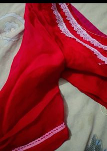 Elegant pink Kurta with White Embroidery