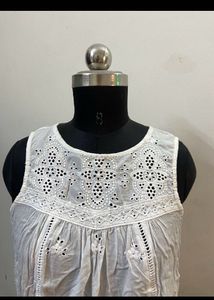 White Sleeveless Top
