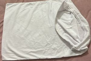 2 White Medium Size Pillow Cover