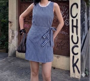 Savana Blue Gingham Dress(🚨Fixed Price)