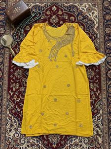 Elegant Yellow Kurta Set -Sharara with Dupatta