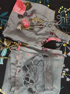 Floral Print Crop Top &amp; Skirt Set